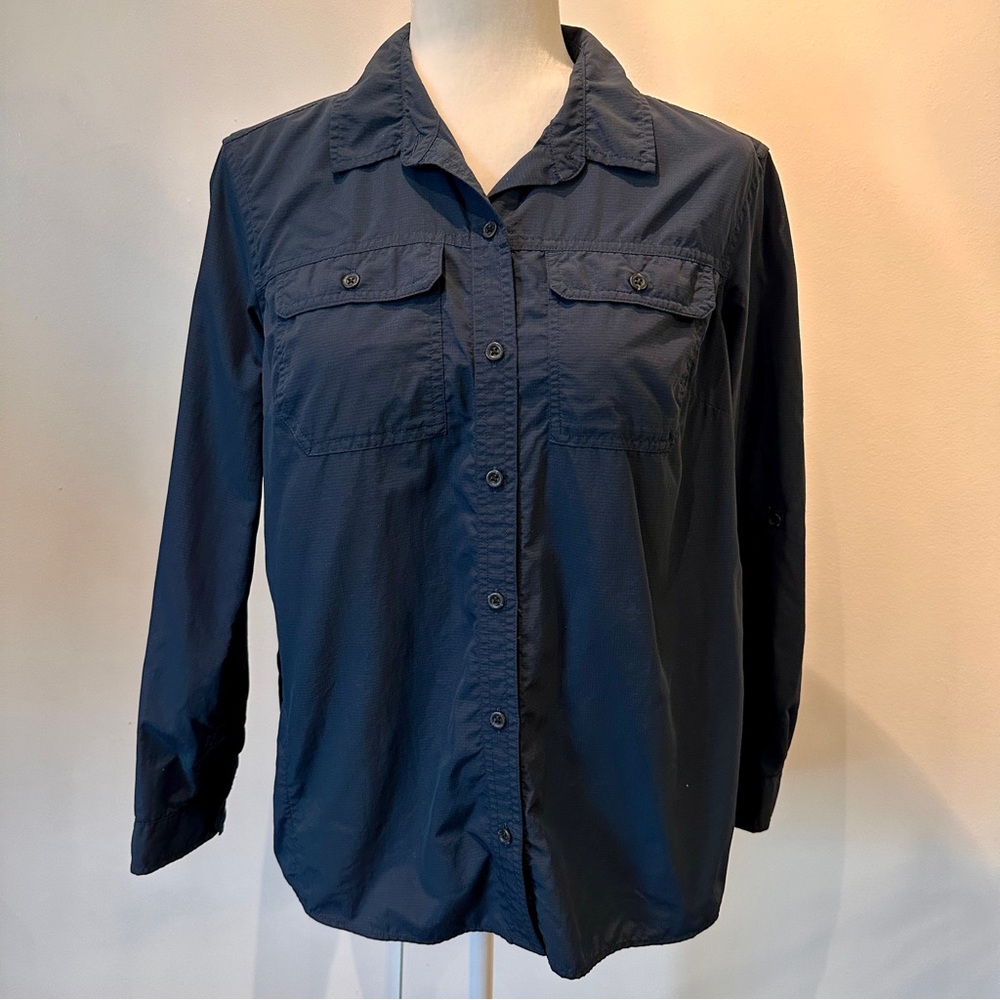 Eddie Bauer Navy Classic Fit Shirt Size PM NWOT